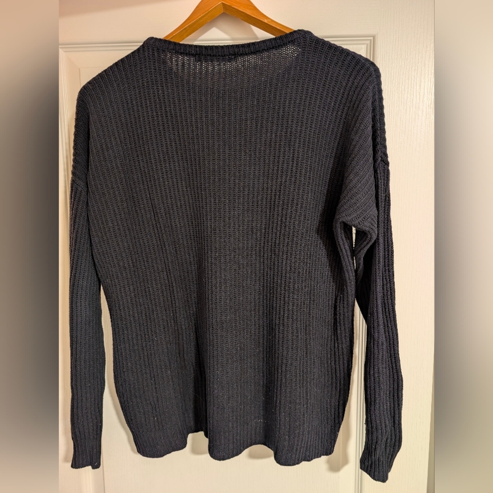 Brandy Melville Navy Knit Sweater - Picture 2 of 6